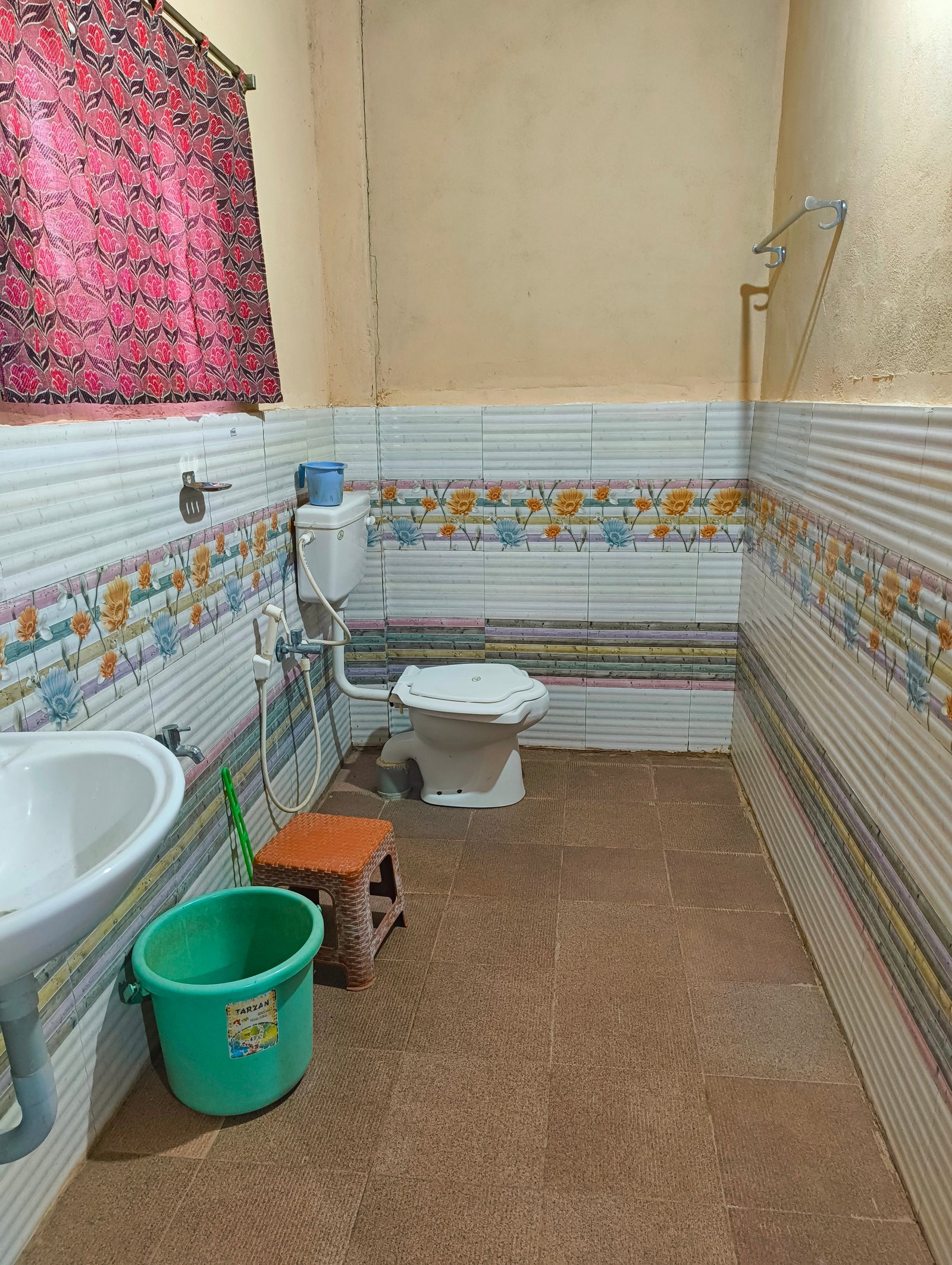 A clean and functional attached bathroom