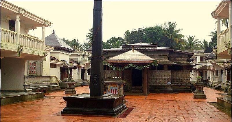 A grand temple entrance with traditional architecture