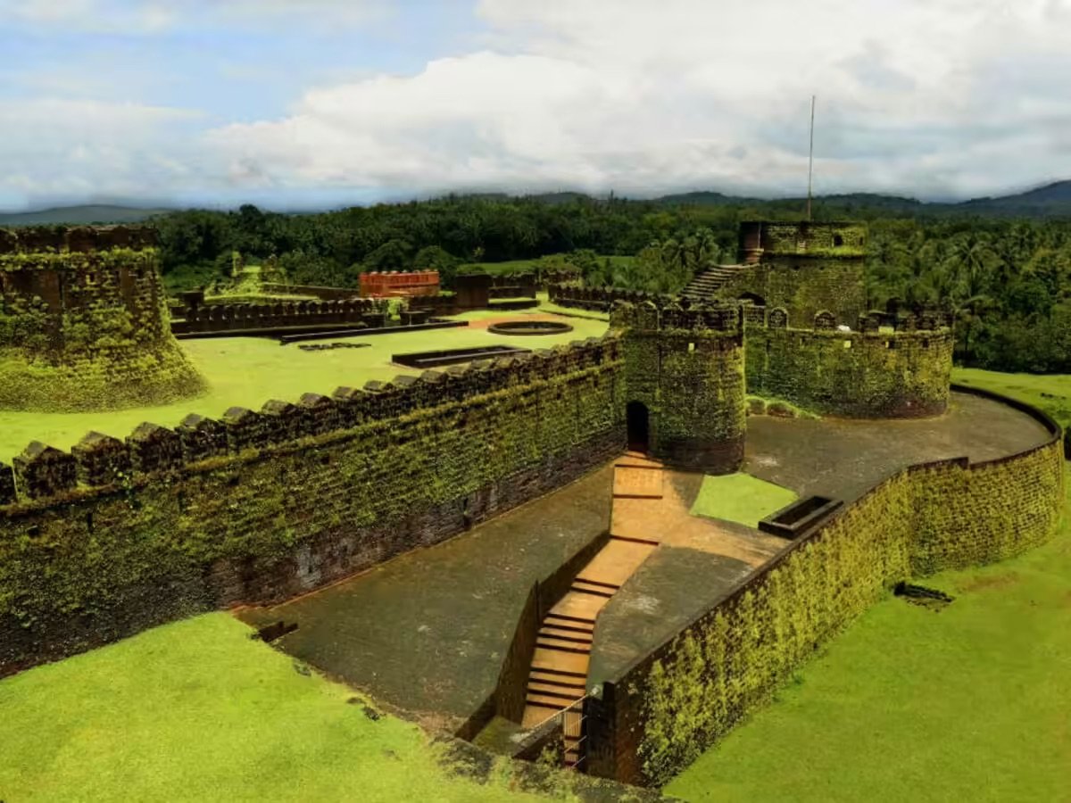 The ancient stone ruins of a historic fort
